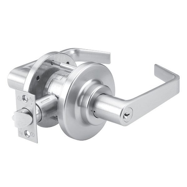 Dorma Grade 2 Cylindrical Lock, 80-Storeroom, LR-Lever, E-Stepped Rose, Satin Chrome, 2-3/4 Inch Backset,  CL780-D-LRE-626